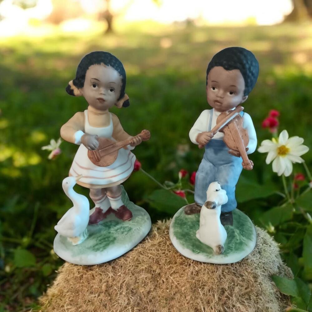 Set of Vintage Homco Little Girl & Little Boy
